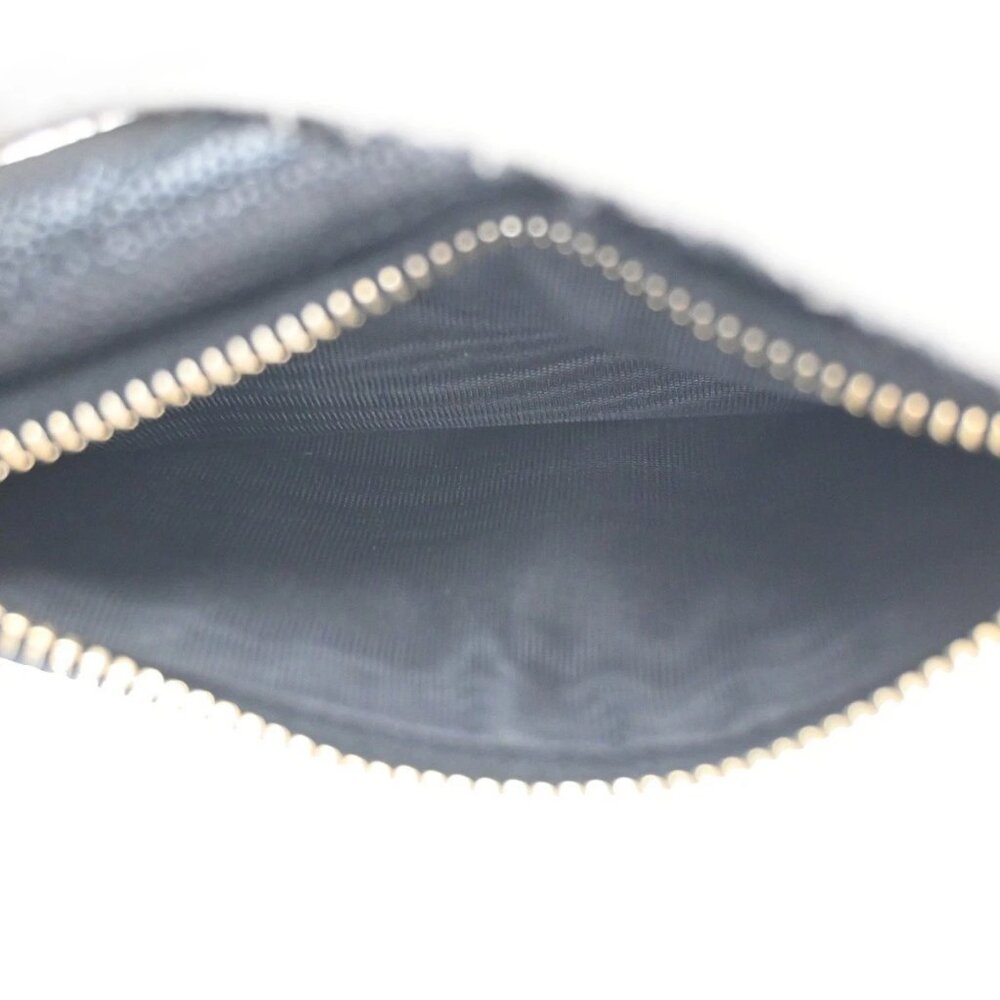 SAINT LAURENT YSL Logo Frap Card Coin Case Quilted Leather Black 612808 87KB982 - Picture 8 of 12